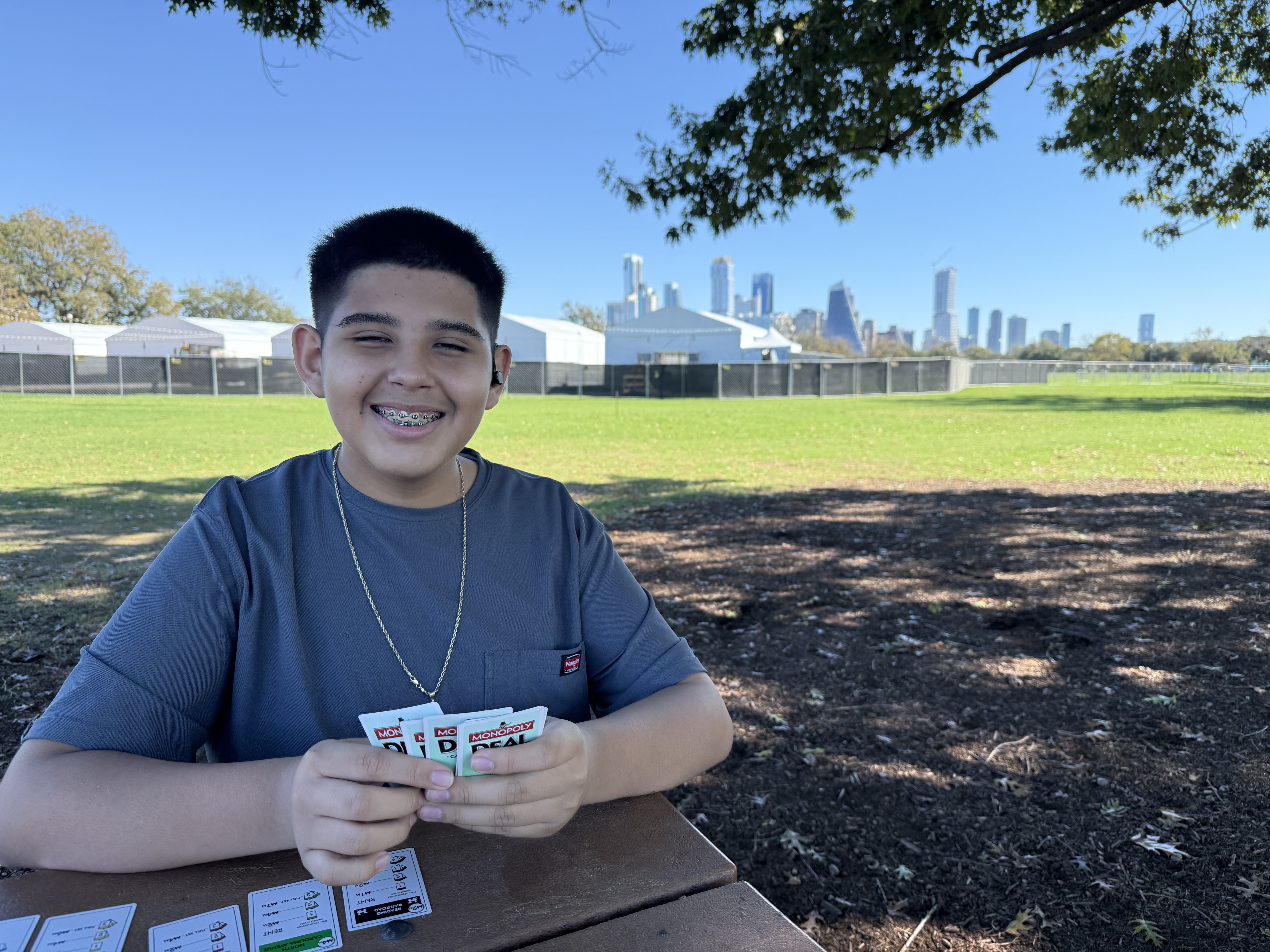 Carlos playing UNO
